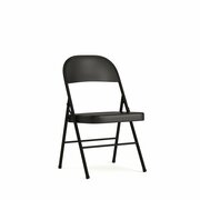 Flash Furniture Folding Chair, Double Braced, Black Metal BD-F002-BK-GG